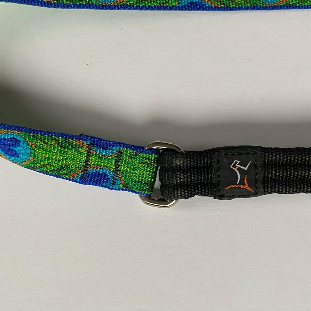 Lupine Lead Leash 2 Feet Short 1” Wide Peacock Green Blue 24” EUC birds pet dog
